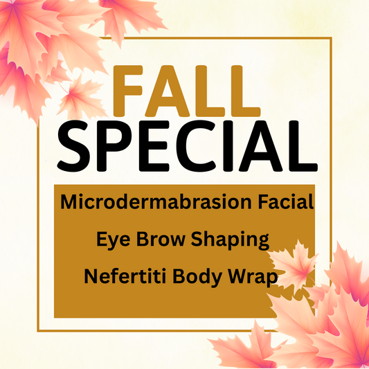FALL SALE $250 Microdermabrasion Facial, Eye Brow Shaping, Nefertiti Body Wrap